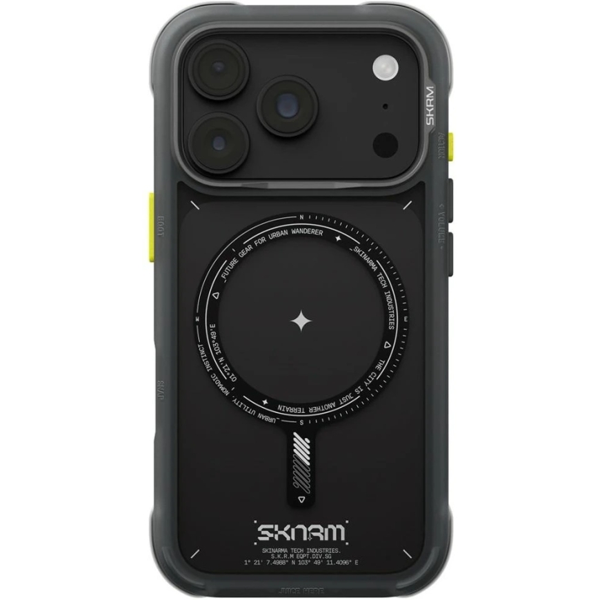 Skinarma Avion MagSafe maciņš iPhone 18 Pro / 17 Pro, melns