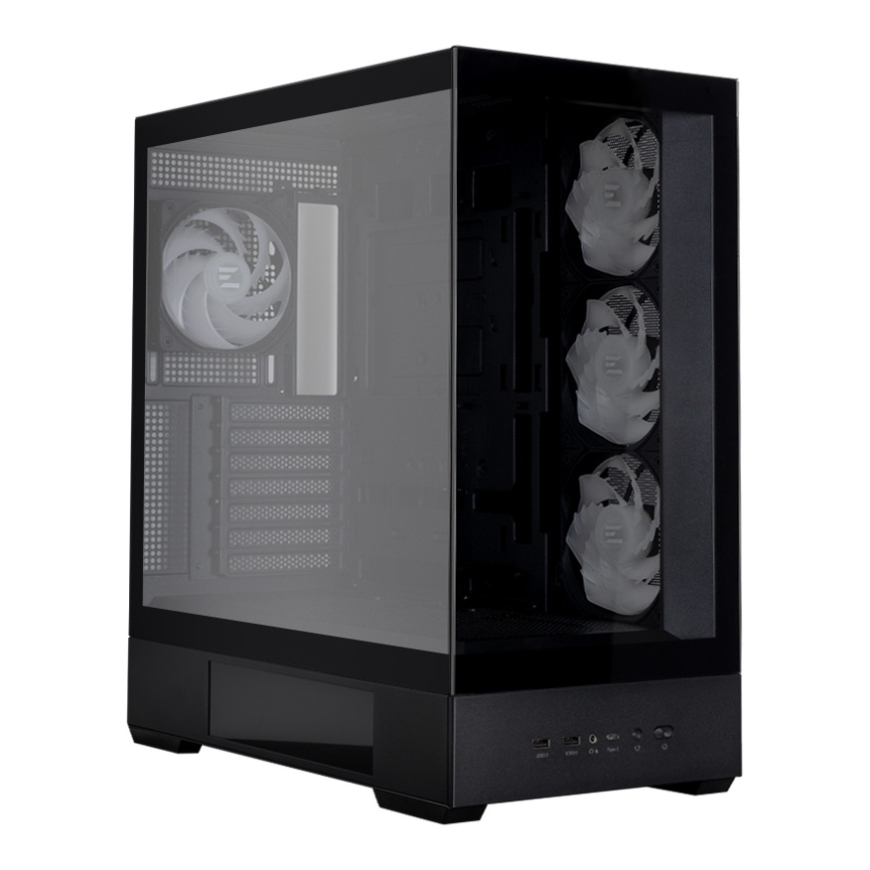 Zalman P40 DS, ATX Mid Tower -PC-kotelo, 4 x 120 mm ARGB -tuulettimia, musta – 3