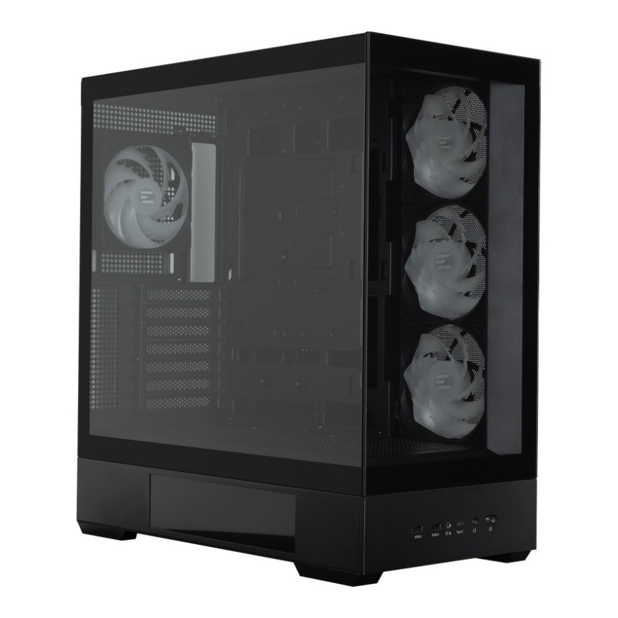 Zalman P40 DS, ATX Mid Tower -PC-kotelo, 4 x 120 mm ARGB -tuulettimia, musta – 4