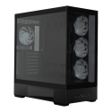 Zalman P40 DS, ATX Mid Tower -PC-kotelo, 4 x 120 mm ARGB -tuulettimia, musta