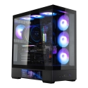 Zalman P40 DS, ATX Mid Tower -PC-kotelo, 4 x 120 mm ARGB -tuulettimia, musta