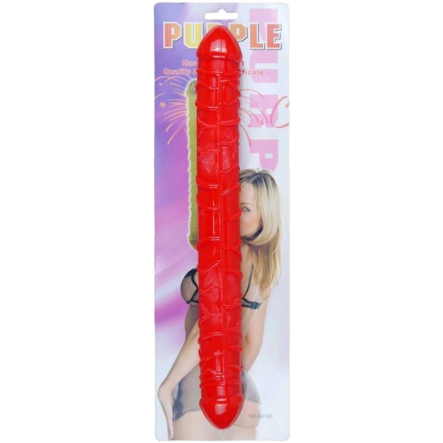 B Series Easylove Dildo - Elastīgs Dubultais Dildo - Sarkans – 3