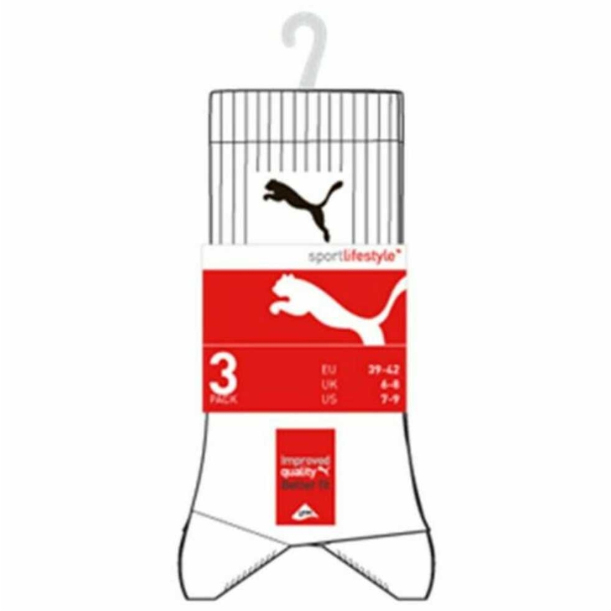 Kojinės Puma Crew długie 3 pary balta 7312 300 / 880355 02 (35-38) – 2