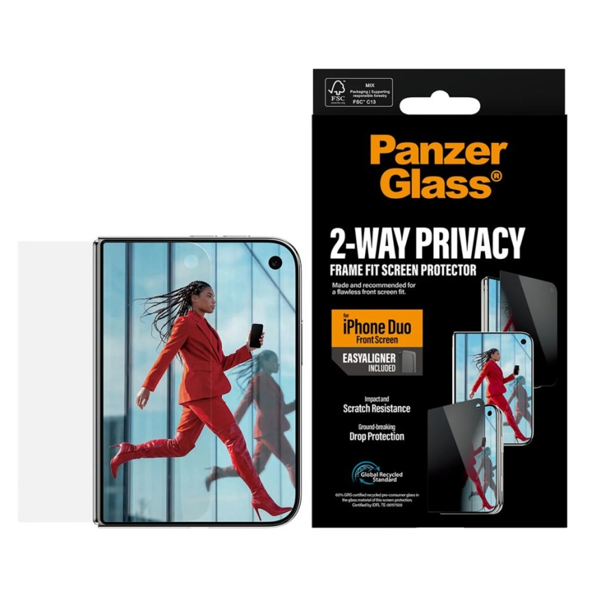 Privatumas su EasyAligner | Ekrano apsauga | Apple | iPhone Duo | Stiklas | Skaidrus