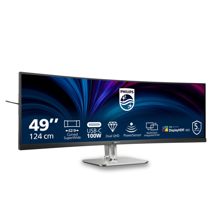 Philips 5000 series 49B2U5900C/00 tietokoneen litteä näyttö 124 cm (48.8") 5120 x 1440 pikseliä Dual – 2