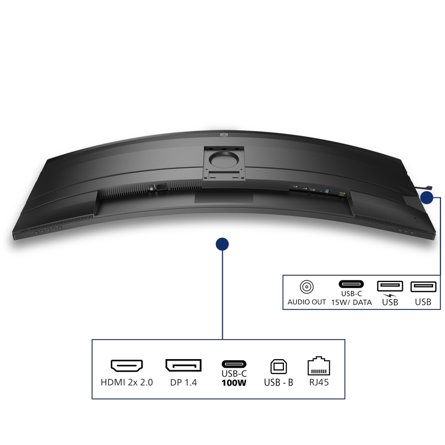 Philips 5000 series 49B2U5900C/00 tietokoneen litteä näyttö 124 cm (48.8") 5120 x 1440 pikseliä Dual – 4
