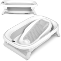 Foldable bathtub for children and babies Nukido NK-279 with thermometer and insert, white-gray Foldable bathtub for children and babies Nukido NK-279 with thermometer and insert, white-gray