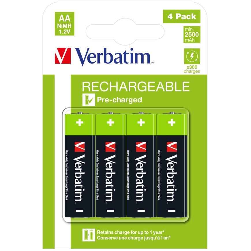 Verbatim 49517 household battery Rechargeable battery AA Nickel-Metal Hydride (NiMH)