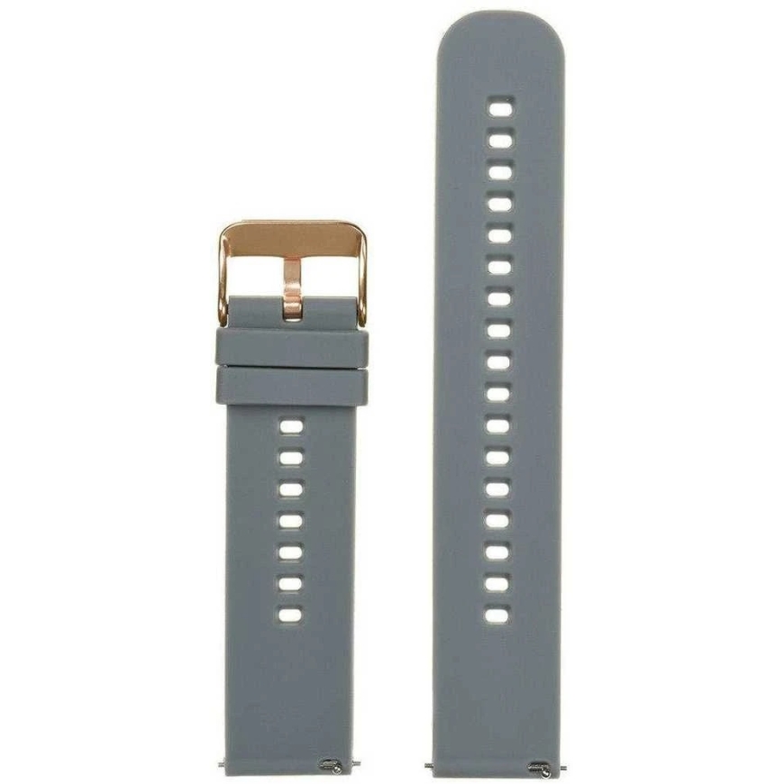 Pacific Rubber Watch Band U27 - Dark Gray/Rose Gold - 22mm – 2