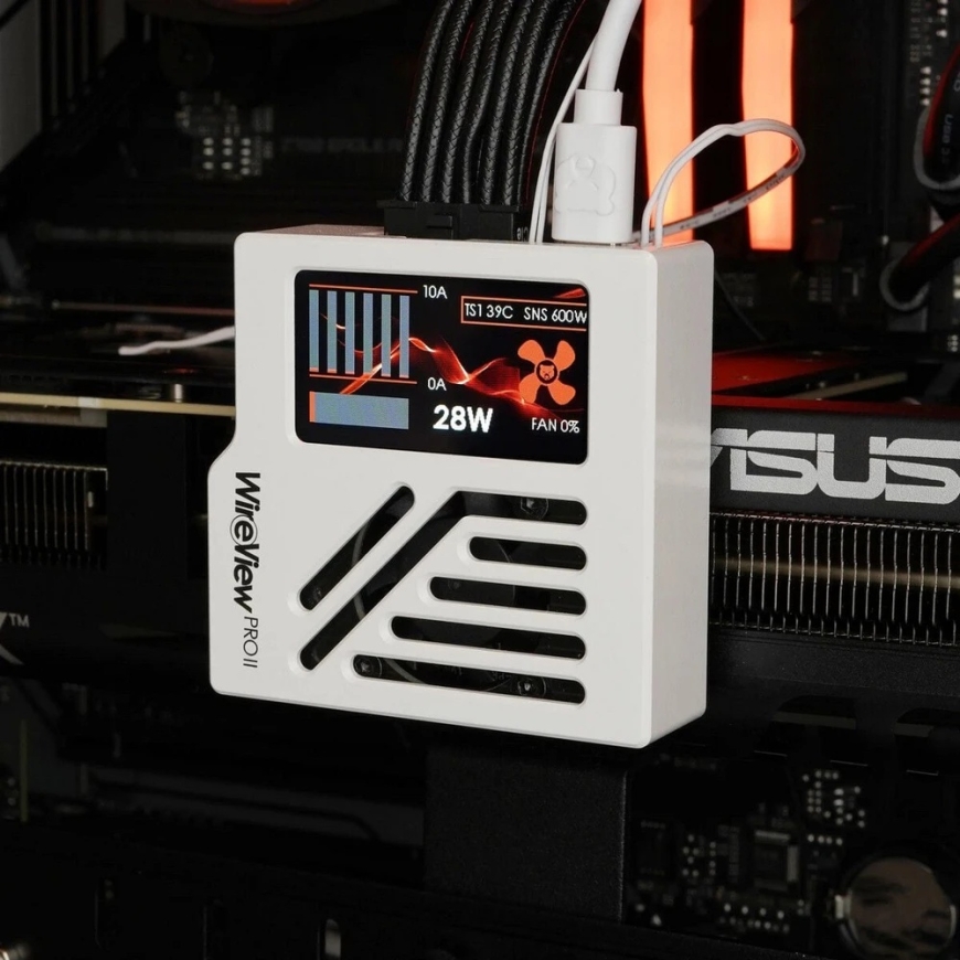 Thermal Grizzly WireView Pro II GPU jälgimisseade - Valge, Tavaline – 5