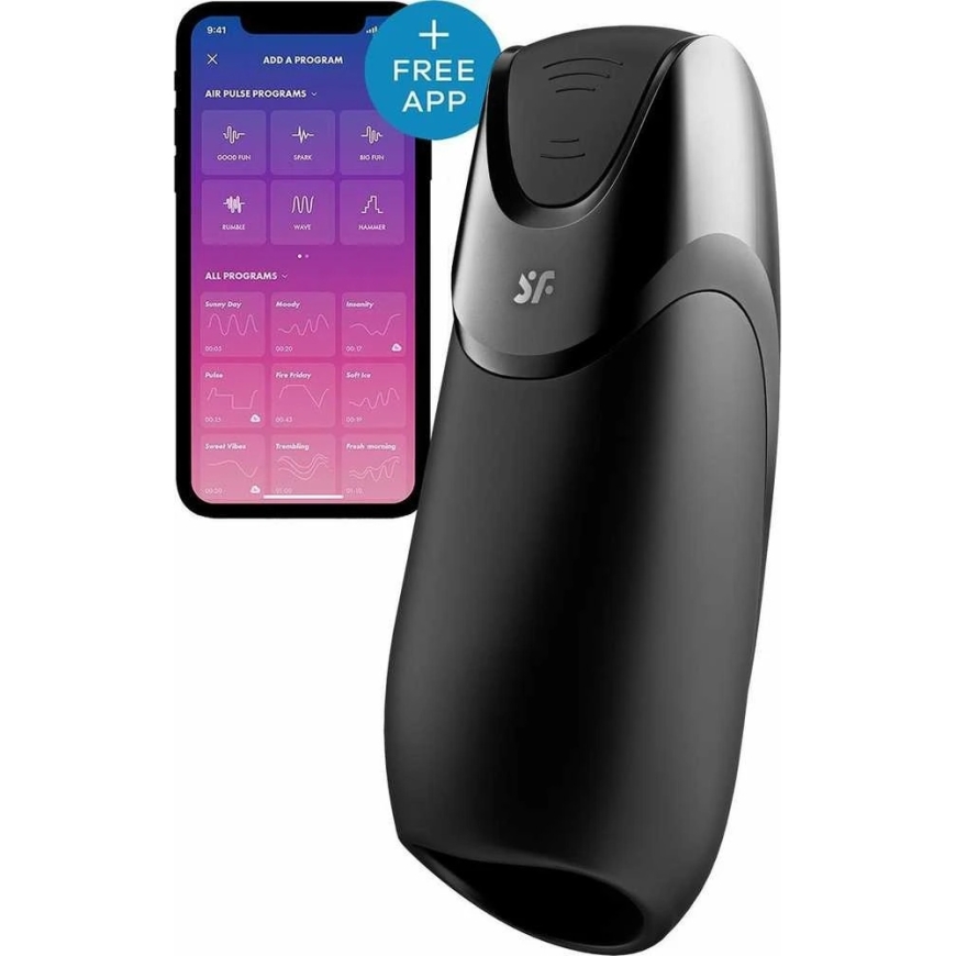 SATISFYER Galios Masturbator Black with App – 4