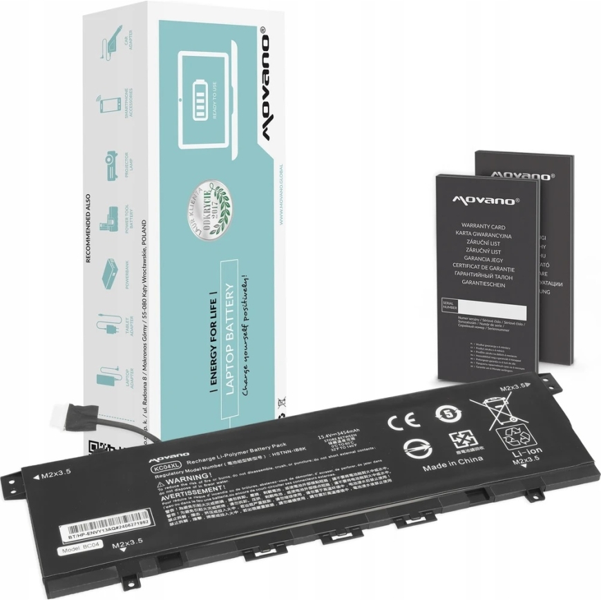 Movano Baterija KC04XL HSTNN-IB8K HP Envy x360 13-AG 13-AR 13-AH 13-AQ – 3300 mAh (50 Wh) – 5