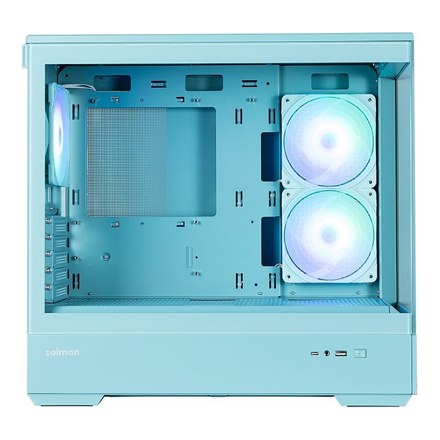Zalman P30 V2, mATX Mini Tower PC Case, 3 x 120mm ARGB Fans, Mint – 2