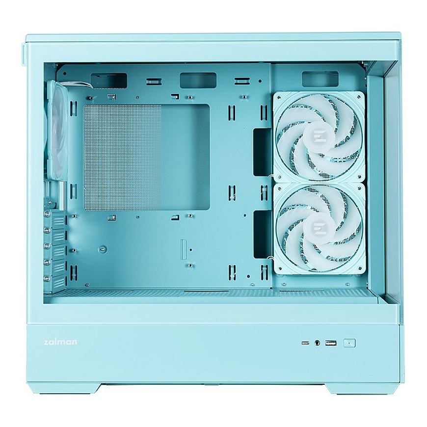 Zalman P30 V2, mATX Mini Tower PC Case, 3 x 120mm ARGB Fans, Mint – 3