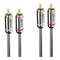 Lindy 35349 garso kabelis 10 m 2 x RCA Antracitas