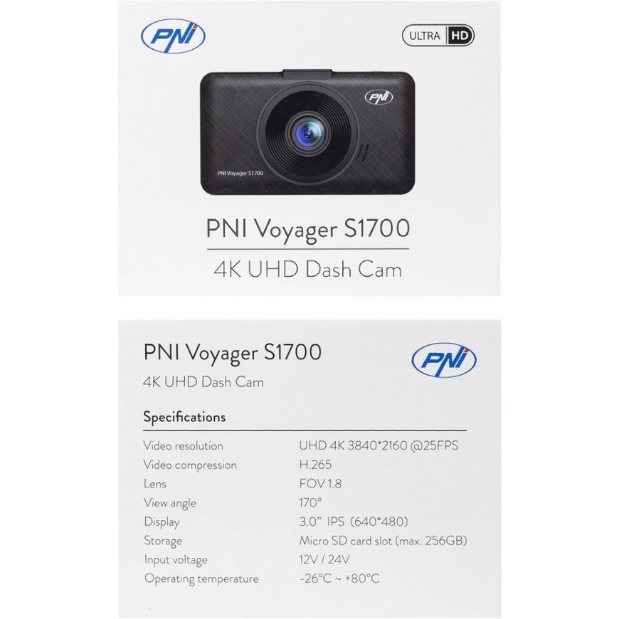 PNI Voyager S1700 4K UHD автомобильный видеорегистратор – 5
