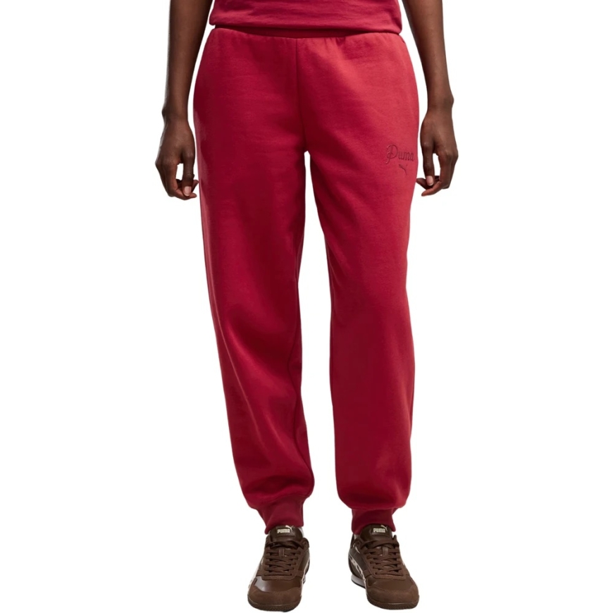 Штаны для женщин Puma ESS Script Comfort красные 694067 23 (S)