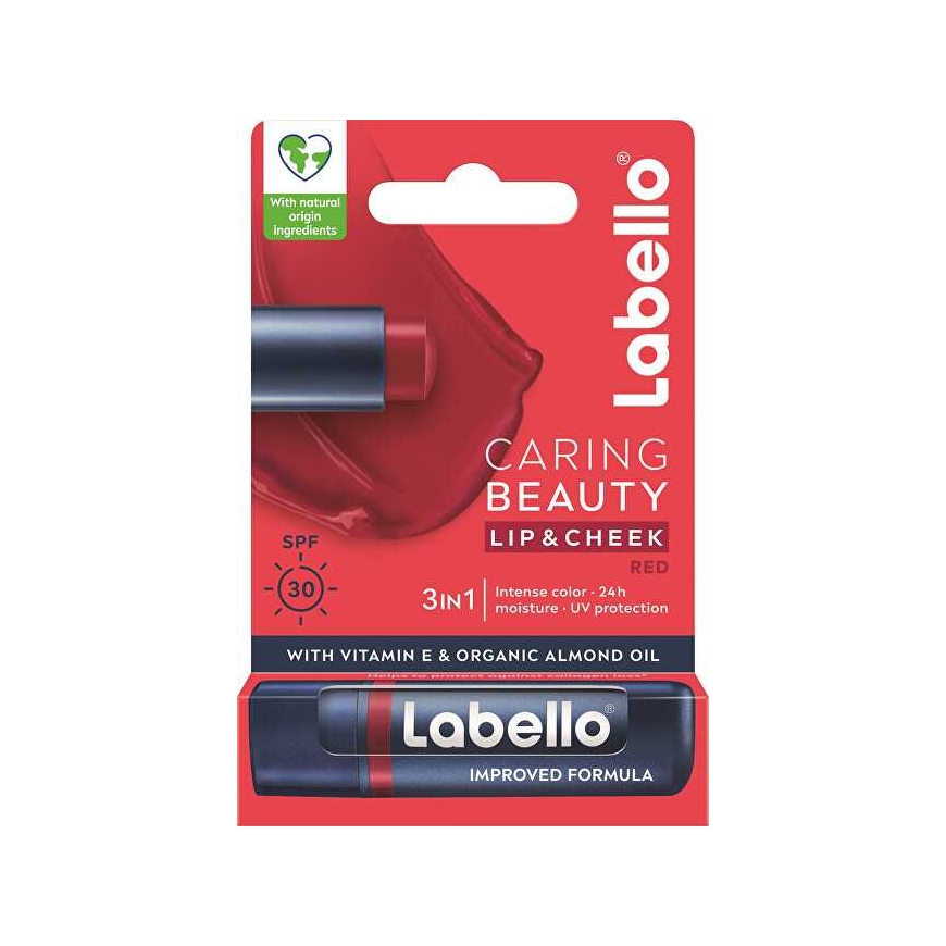 Labello Lip Balm SPF 30 Red Caring Beauty Lip & Cheek 4.8 g