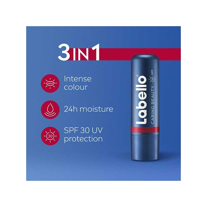Labello Lip Balm SPF 30 Red Caring Beauty Lip & Cheek 4.8 g – 2