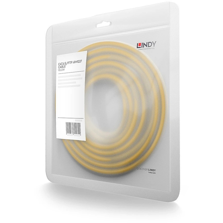 Network Cable - LINDY Cat.6 S/FTP Network Cable, RJ45, M/M, 250MHz, 27AWG, 10 m, Yellow – 5
