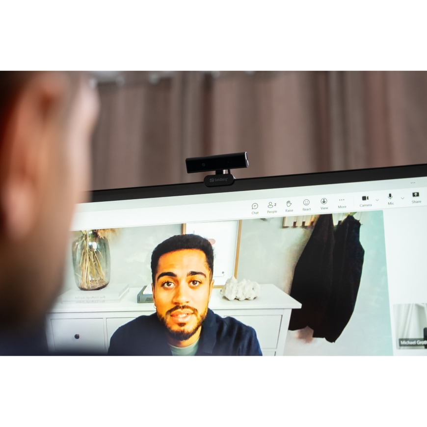 Sandberg Face-ID Webcam Mini vebkamera 2 MP 1920 x 1080 pikseļi USB-C Melns – 4