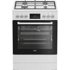 Beko FBM62330GWDTN Pastatoma viryklė Elektrinis Dujinė Juoda, Balta