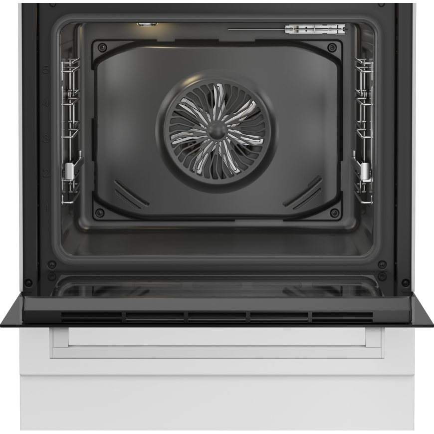 Beko FBM62330GWDTN Pastatoma viryklė Elektrinis Dujinė Juoda, Balta – 2