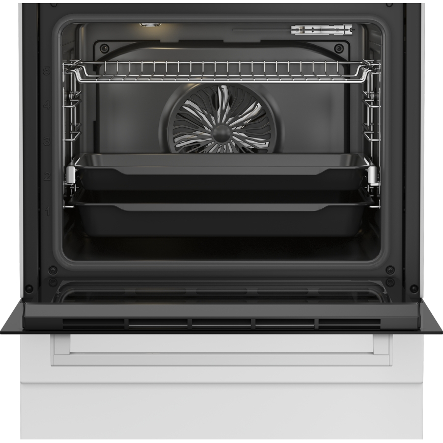 Beko FBM62330GWDTN Brīvi stāvoša plīts Elektrisks Gāzes Melns, Balts – 3