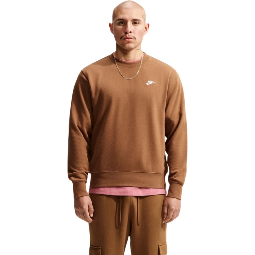 Men's Nike Club FT Sweater, Brown