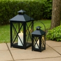 Kodu dekoreerimise kollektsioon Dekoratiivne latern metallist 2 tk, 20 x 20 x 40 ja 15 x 15 x 30 cm Kodu dekoreerimise kollektsioon Dekoratiivne latern metallist 2 tk, 20 x 20 x 40 ja 15 x 15 x 30 cm