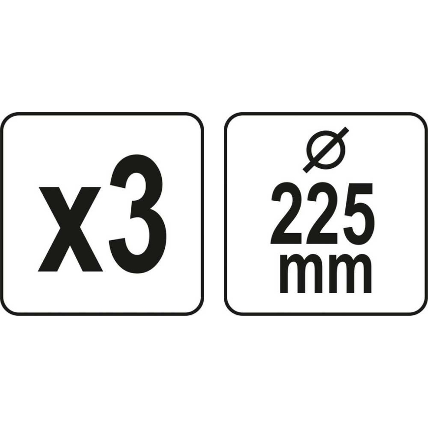 Toya Sa Poland Abrasiivne võrgudisk Velcro'ga | P120 | 225 mm | 3 tk. (YT-845833) – 4