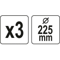 Toya Sa Poland Abrasīvais tīkla disks ar Velcro | P120 | 225 mm | 3 gab. (YT-845833) Toya Sa Poland Abrasīvais tīkla disks ar Velcro | P120 | 225 mm | 3 gab. (YT-845833)