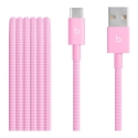 USB-A - USB-C kangaspaketti (1,5 m) - Power Pink | USB-A - USB-C kangaspaketti (1,5 m) - Power Pink |