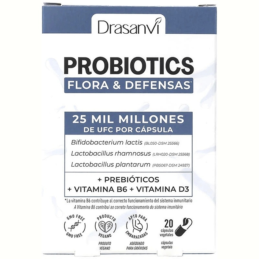 Drasanvi PROBIOTICS FLORA AND DEFENSES kapsulas 20 gb