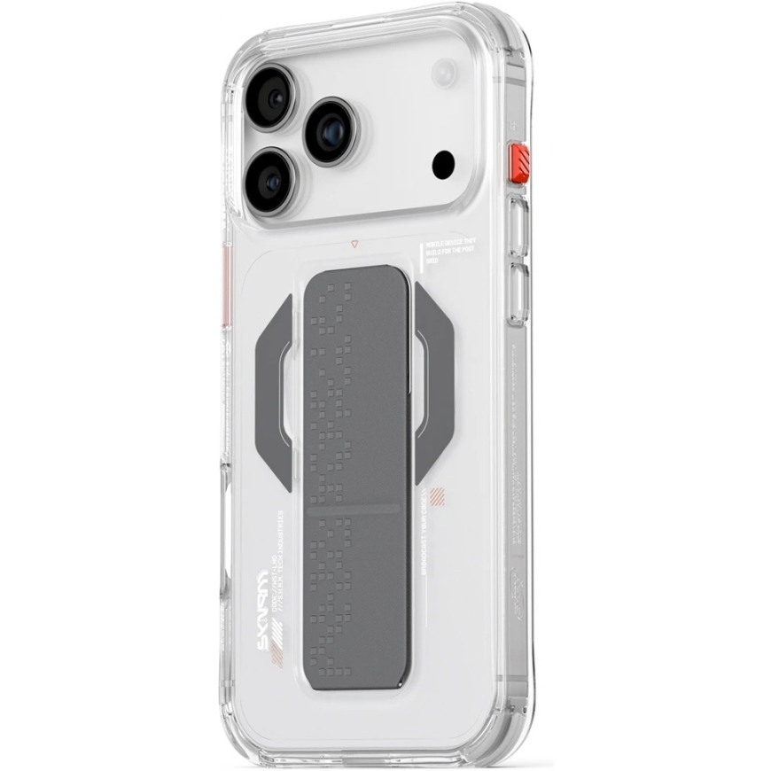 Skinarma Haxa korpus iPhone 17 Pro Max-ile, koos magnetilise laadimise ja hoidjaga, läbipaistev – 2