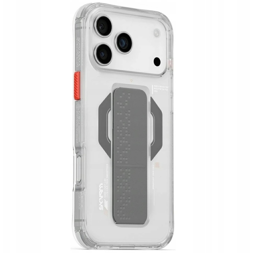 Skinarma Haxa case for iPhone 17 Pro Max, with magnetic charging and a stand holder, transparent – 5