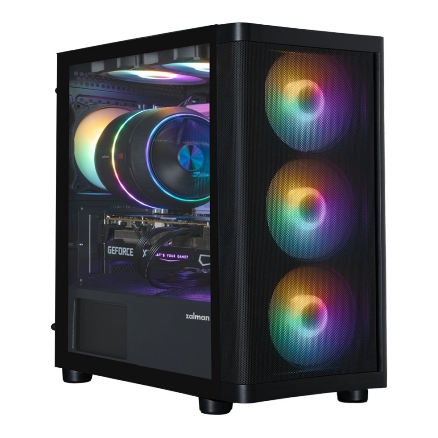 Zalman M4 SE, mATX Mini Tower PC Case, 6 x 120mm FRGB Fans, Black – 2
