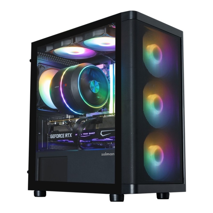 Zalman M4 SE, mATX Mini Tower PC Case, 6 x 120mm FRGB Fans, Black – 3