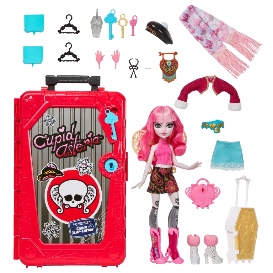 Monster High Skulltimate Secrets Cabin Slay-cation Playset, Cupid Asteria Doll and Accessories – 5