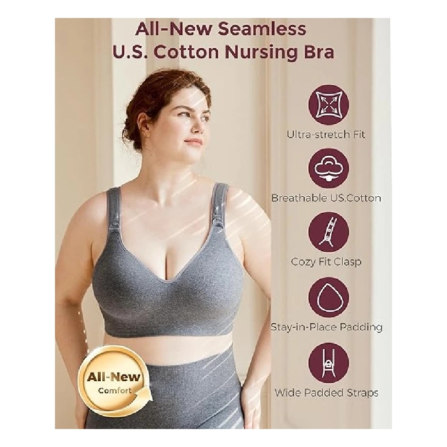 MOMCOZY PŪDERS MAITINĀŠANAS KRŪTIS LARGER BUSTS, SUDRABA, XL – 2