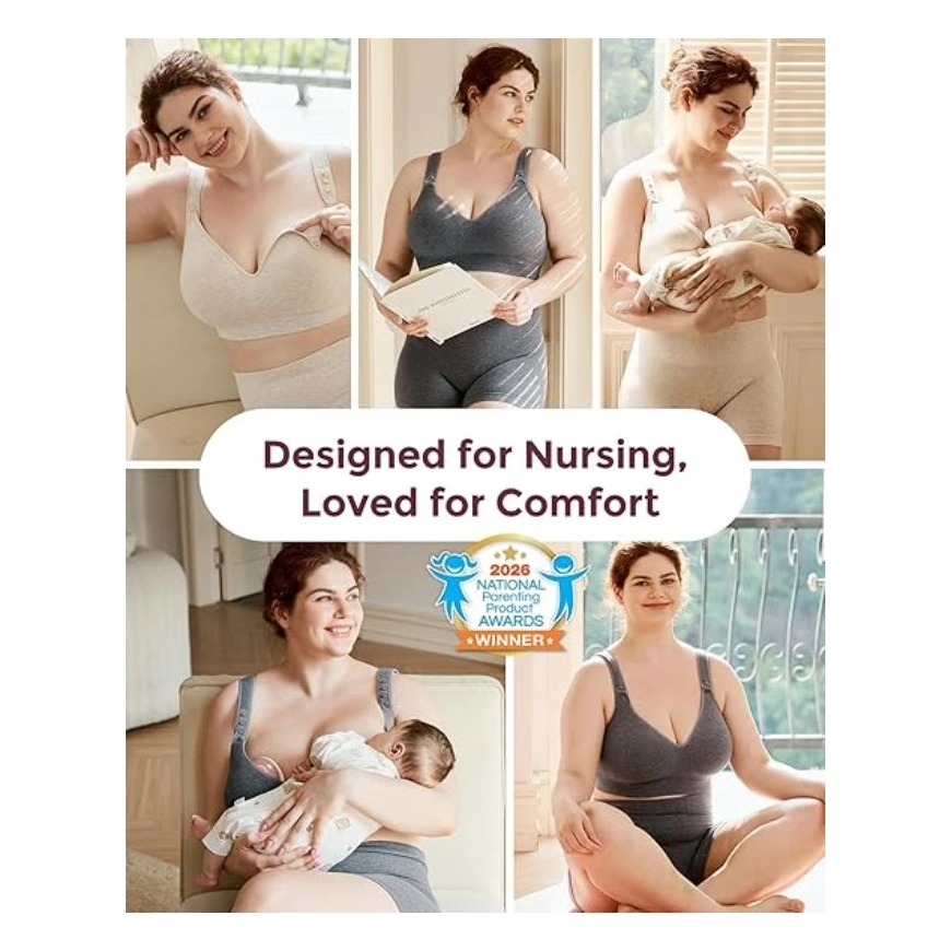 MOMCOZY PŪDERS MAITINĀŠANAS KRŪTIS LARGER BUSTS, SUDRABA, XL – 5