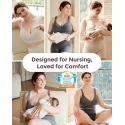 MOMCOZY Х/Б КОФТА ДЛЯ КОРМЛЕНИЯ ДЛЯ БОЛЬШИХ ГРУДЕЙ, СЕРОЙ, XL MOMCOZY Х/Б КОФТА ДЛЯ КОРМЛЕНИЯ ДЛЯ БОЛЬШИХ ГРУДЕЙ, СЕРОЙ, XL