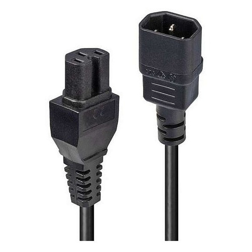 Lindy 30401 virtajohto Musta 1 m IEC C14 IEC C15