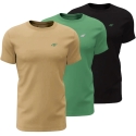 Miesten T-paita 4F M4481 3-pack hiekka, vihreä, musta 4FWSS26TTSHM4481 92S (S)