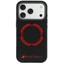 Audi RSQ hiilikuituinen urheilullinen punainen MagSafe-kuori iPhone 18 Pro / 17 Pro - Musta Audi RSQ hiilikuituinen urheilullinen punainen MagSafe-kuori iPhone 18 Pro / 17 Pro - Musta