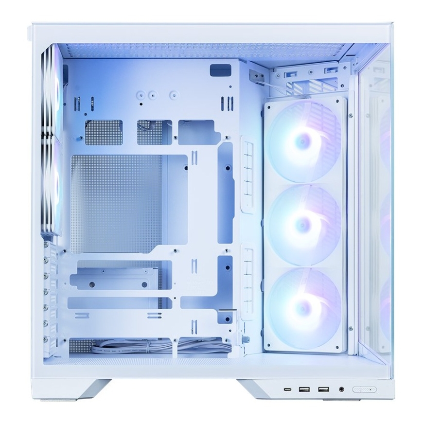 Zalman D50, ATX vidutinio bokšto PC korpusas, 3 x 120 mm aušintuvai, balta – 5