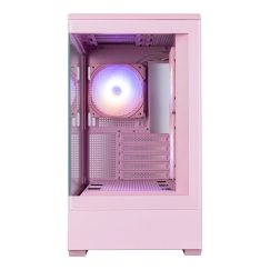Zalman P30 V2, mATX Mini Tower -kotelovaihdin, 3 x 120 mm ARGB -tuulettimet, Vaaleanpunainen