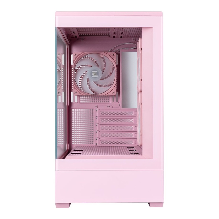 Zalman P30 V2, mATX Mini Tower kompiuterio korpusas, 3 x 120mm ARGB ventiliatoriai, rožinė – 5