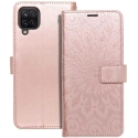 Forcell Oem MEZZO grāmatas vāks Samsung Galaxy A12 / M12 mandala rozā zelta krāsā Forcell Oem MEZZO grāmatas vāks Samsung Galaxy A12 / M12 mandala rozā zelta krāsā