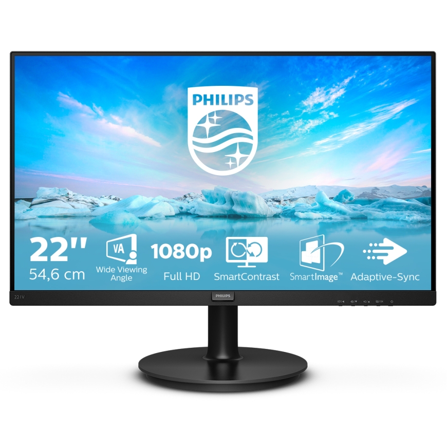 Philips V Line 221V8/00 tietokoneen litteä näyttö 54,6 cm (21.5") 1920 x 1080 pikseliä Full HD LED M – 2